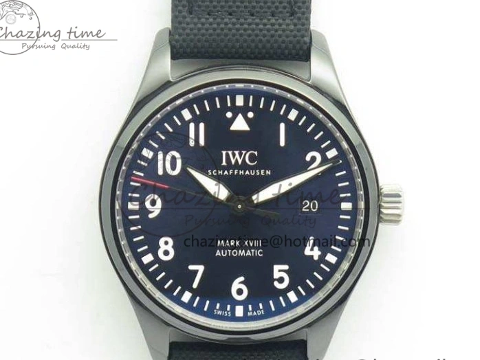 MIROTIME 1231 HighQuality Mark XVIII LAUREUS IW324703 Black Ceramic MKF Best Edition On Black Nylon Strap A 7218